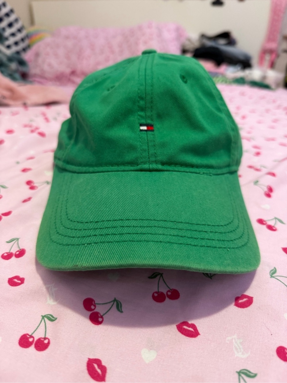 Tommy Hilfiger Classic Logo Baseball Cap Green Cotton